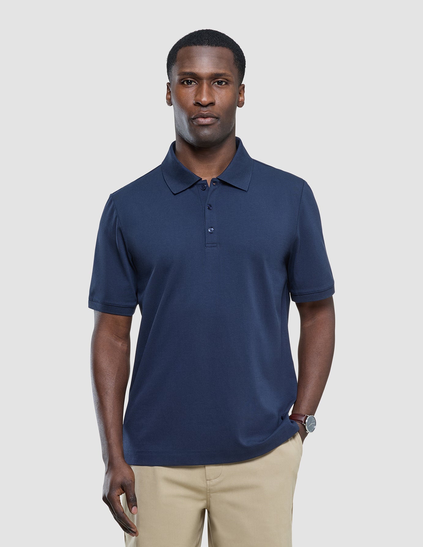 Polo Alberto Azul marino oscuro