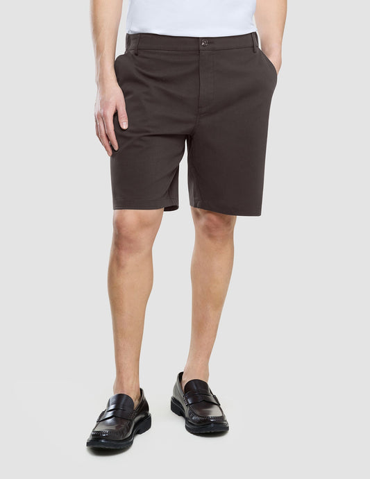 Pantalones cortos Manuel de algodón Marrón oscuro