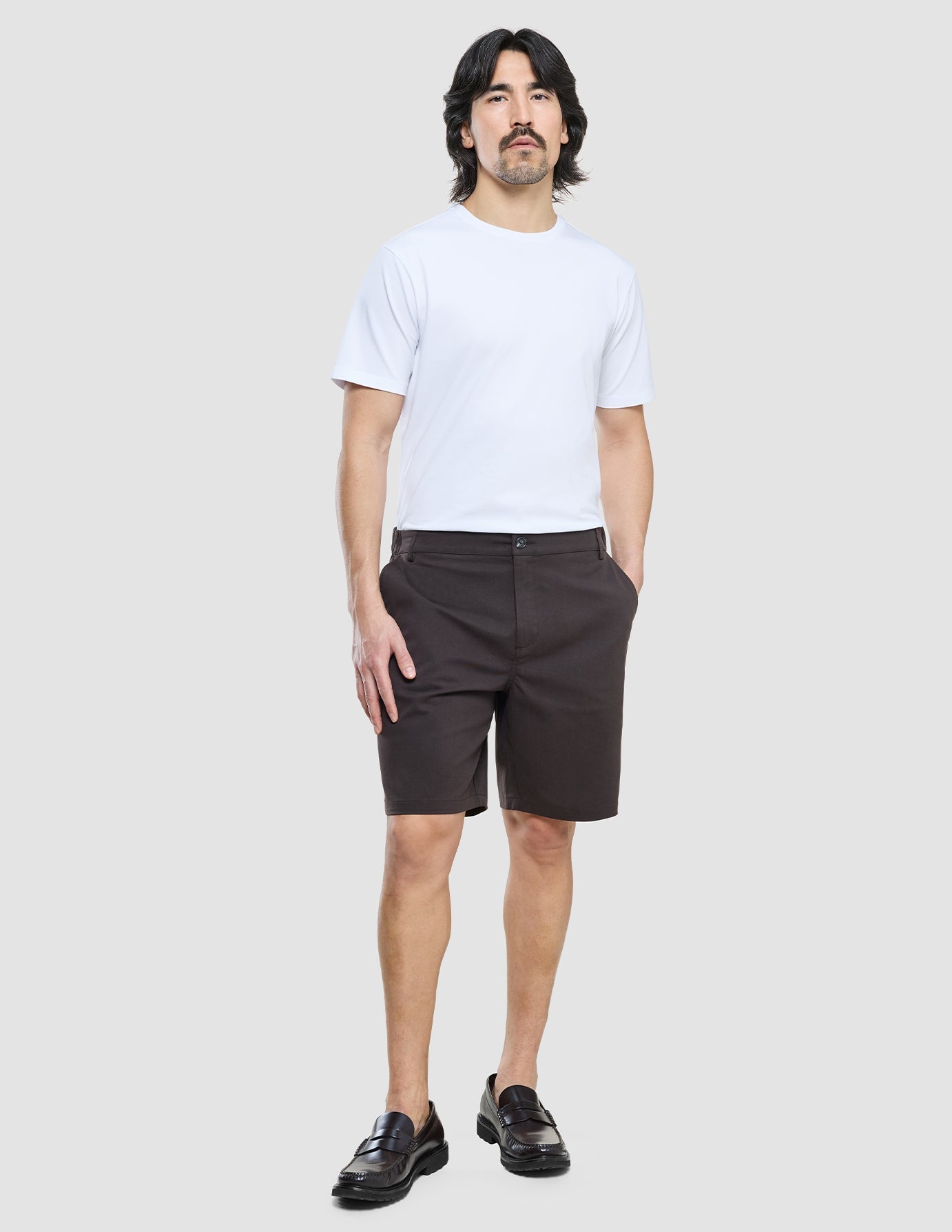 Pantalones cortos Manuel de algodón Marrón oscuro