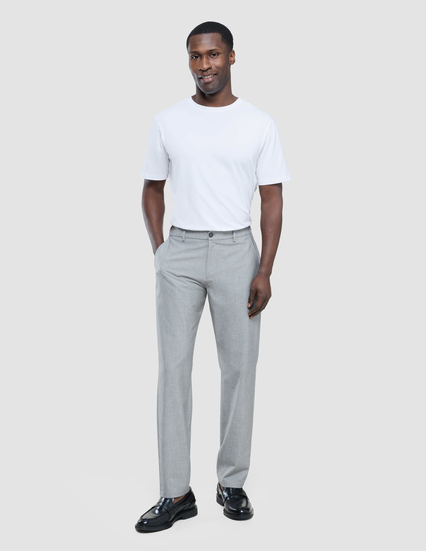 Pantalones elásticos Juan de color Gris carbón