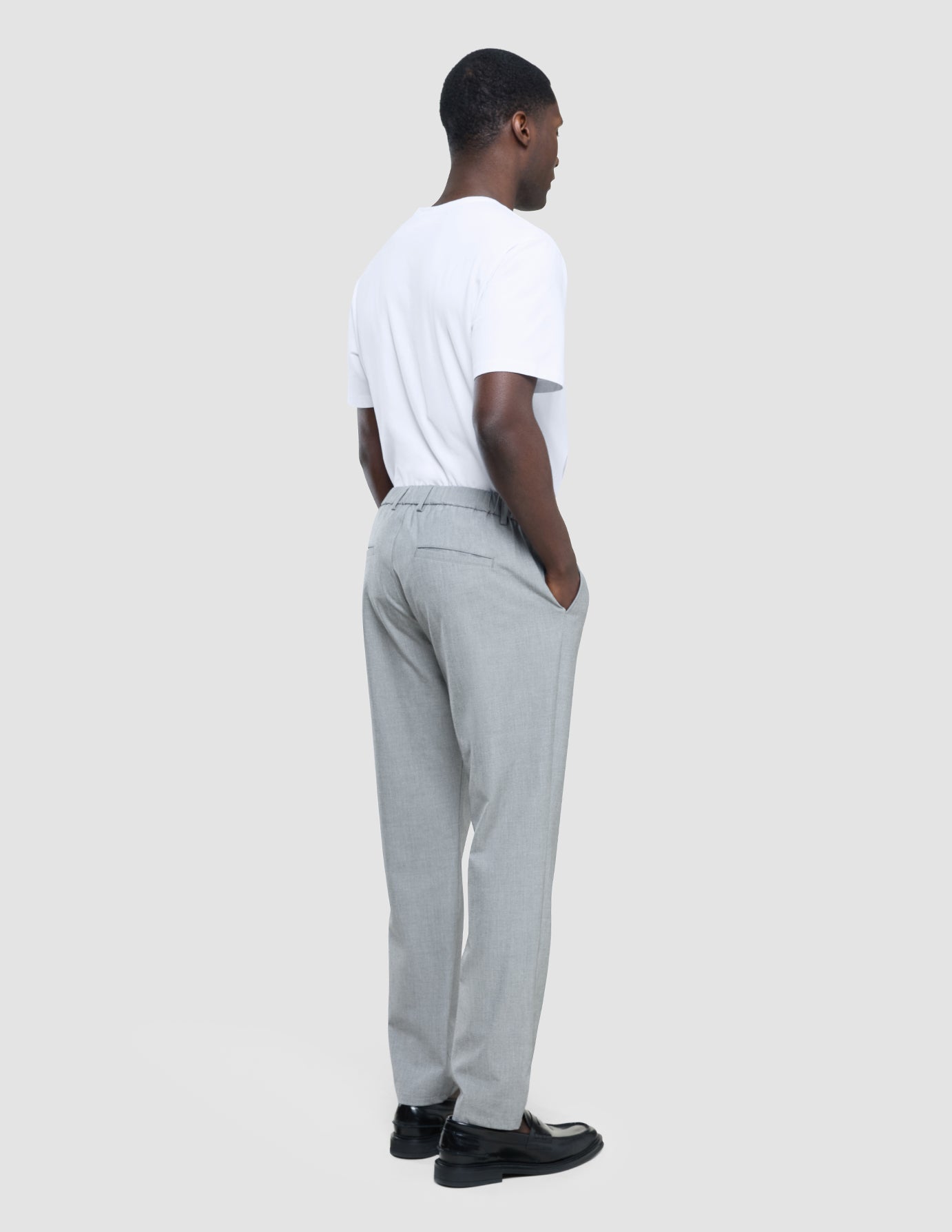 Pantalones elásticos Juan de color Gris carbón