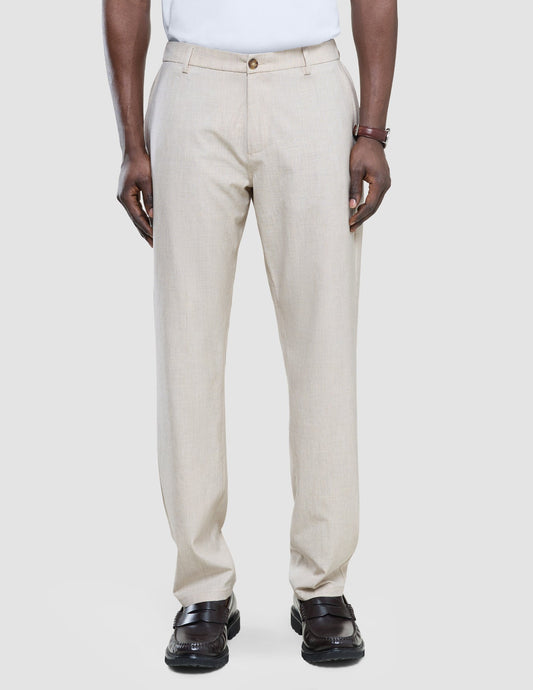 Pantalones elásticos Juan en color Beige concha